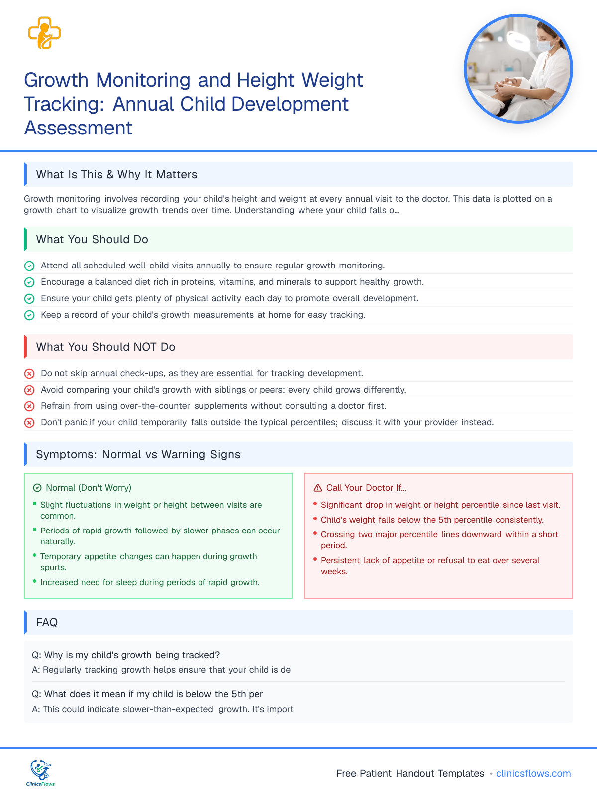 Growth Monitoring and Height Weight Tracking: Annual Child Development Assessment - patient handout preview