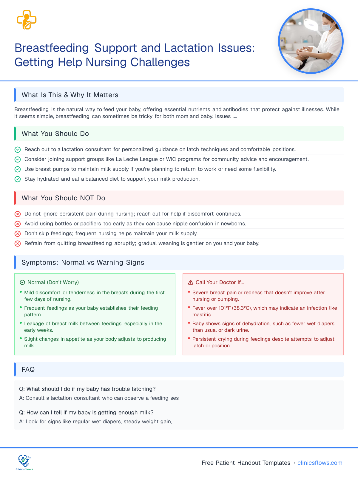 Breastfeeding Support and Lactation Issues: Getting Help Nursing Challenges - patient handout preview