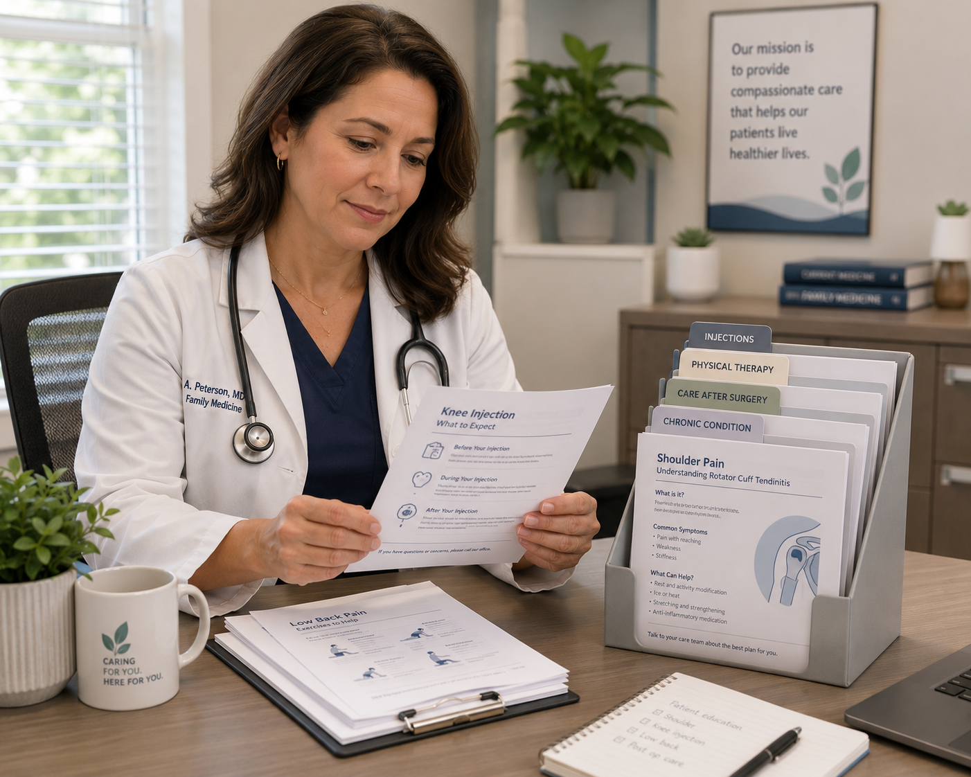 small practice patient education materials sorted by procedure type